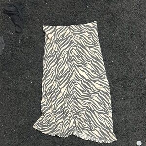 Zebra Print Women's Skirt LARGE